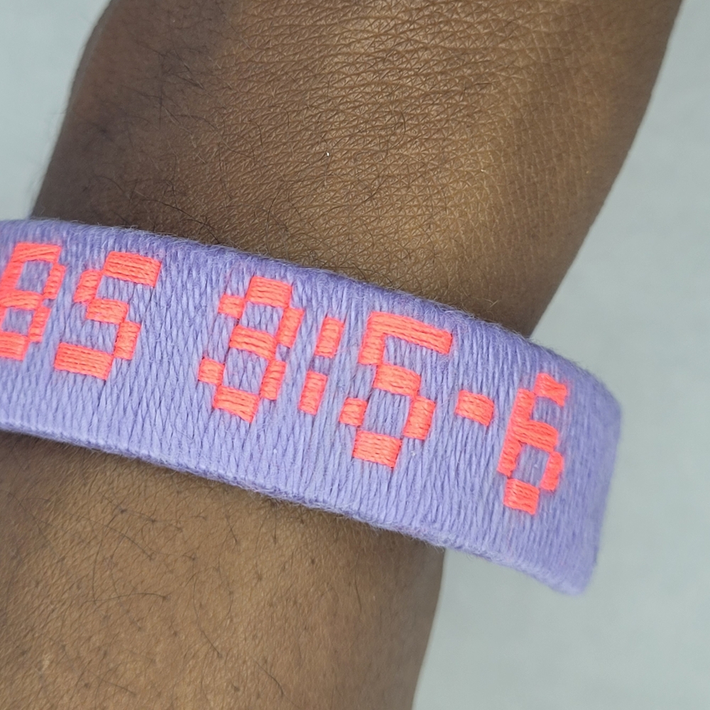 Handmade Scripture Embroidered Bracelet - Picture 11 of 11